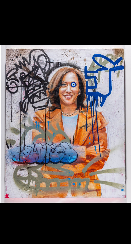 “Talk Show” Kamala Harris Art Print
